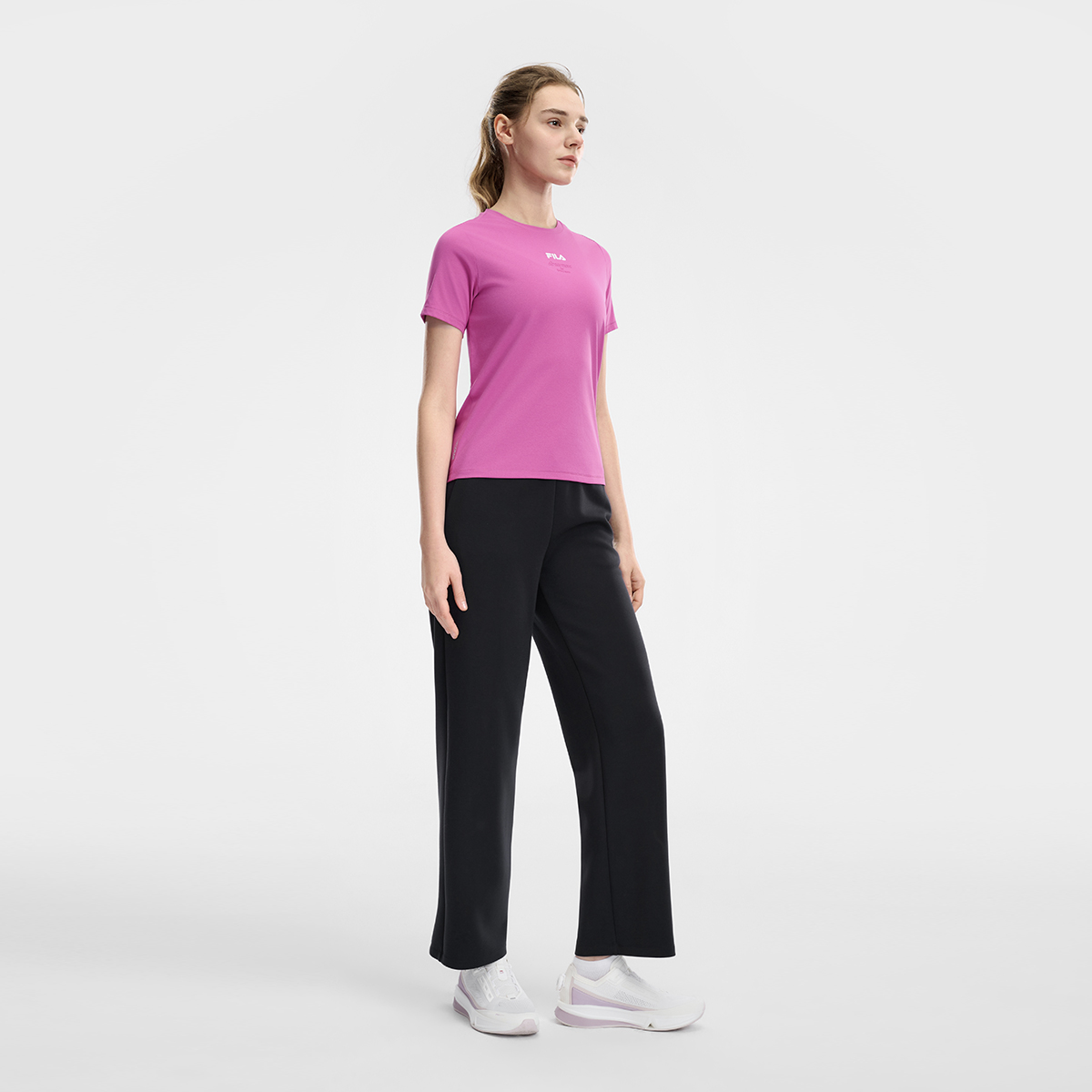 FILA WOMEN'S FITNESS Knitted Short Sleeve Top