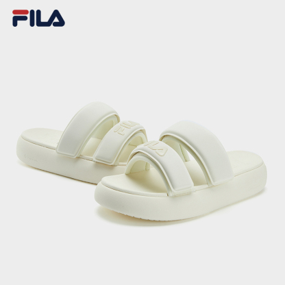 FILA CORE DONUT FASHION MODERNO Women's Slippers (Multi-Colors Available: White/Cream-White/Green)