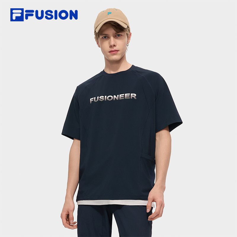 FILA FUSION  FUSION LIFE FUSIONEER DOWNTOWN DRIFT Men Short Sleeve T-shirt (Blue / Green)