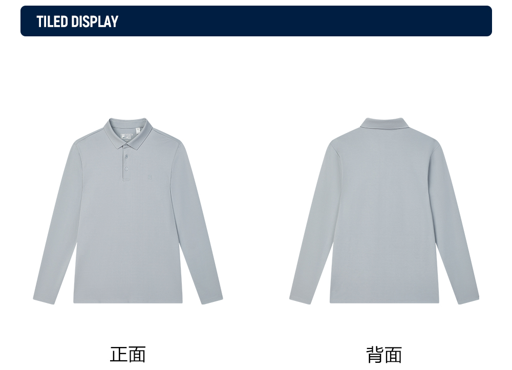 FILA CORE LIFESTYLE WHITE LINE GRENOBLE Men Long Sleeve Polo (Ash)