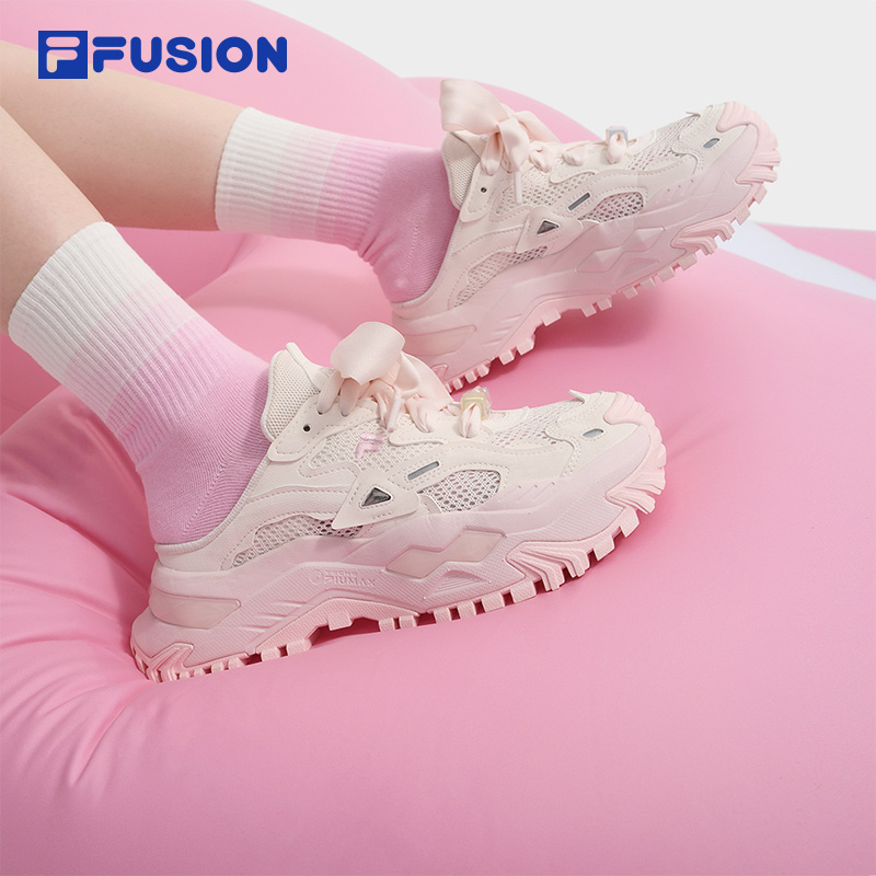 [ TOP PICK! ]FILA FUSION BIANCO MULES Women Platform Shoes/Sneakers (Pink/ Green / Purple) [ Slip-ons | 4.5cm ]