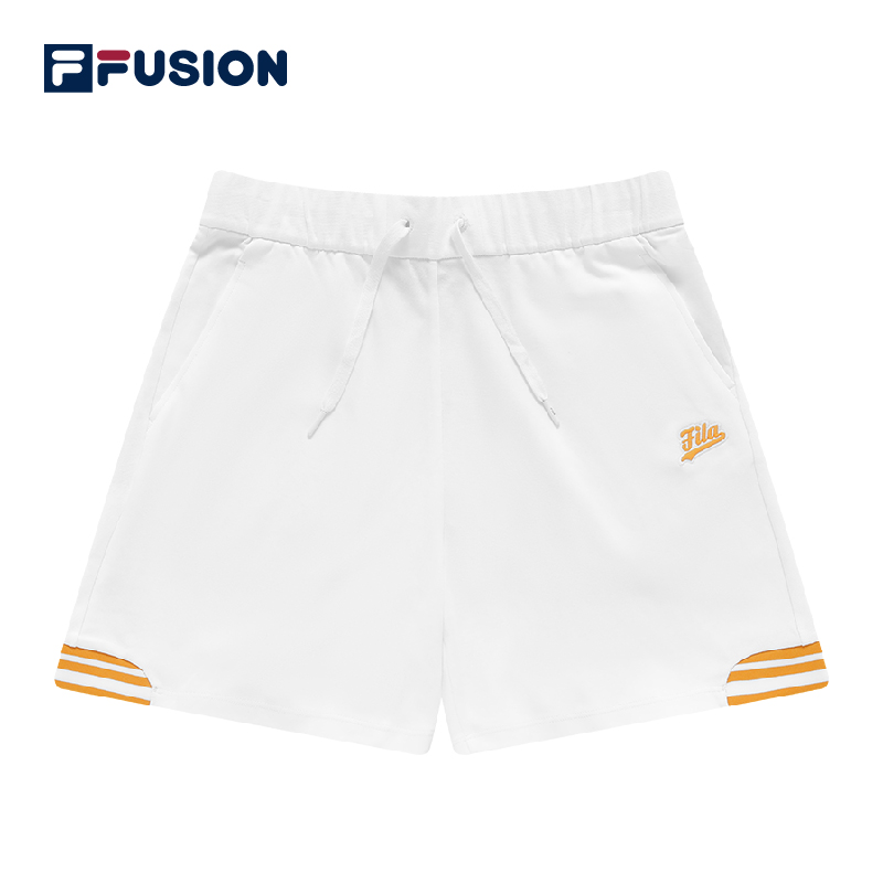 FILA FUSION Women's INLINE Baseball Knitted Shorts in White