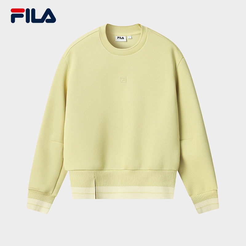 FILA CORE LIFESTYLE Women Sweatshirt (Grey/Yellow)