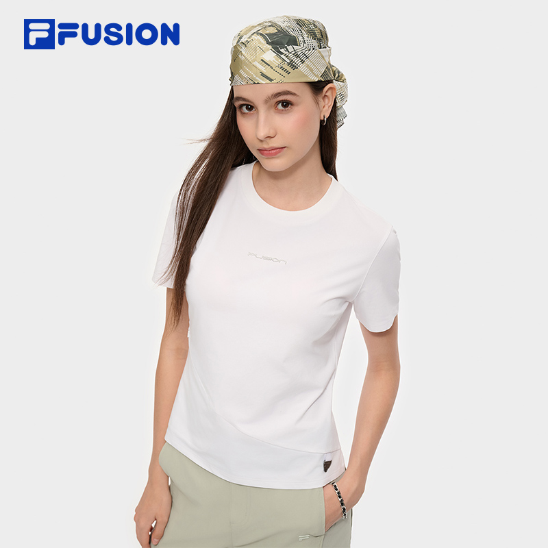 FILA FUSION URBAN TECH Women Short Sleeve T-shirt (Pink/White)