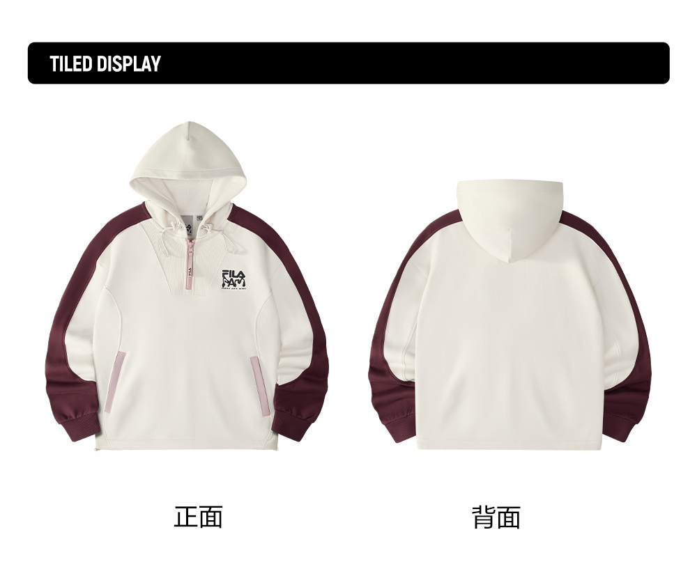 FILA FUSION CROSS OVER FILA FUSION X P.A.M DOWN TO EARTH Women Hoodie (Ash)