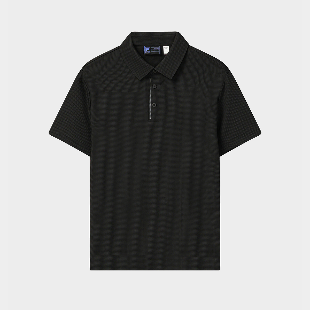 FILA MEN'S BLUE Knitted Short Sleeve Polo Shirt