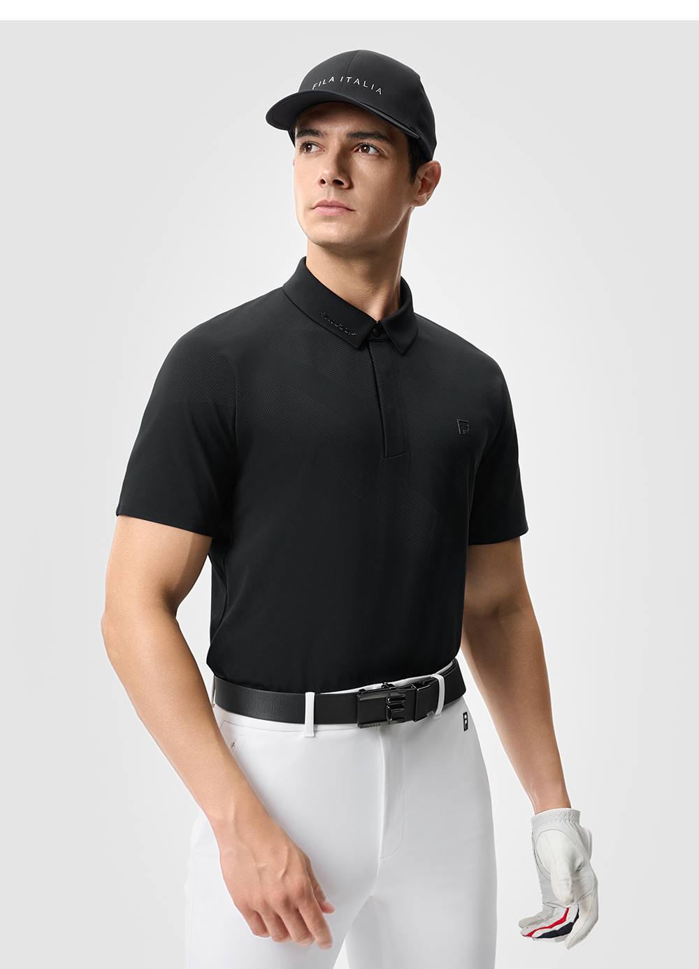 FILA CORE ATHLETICS GOLF MODERN FUSHION Men Polo T-shirt (Black / Green)