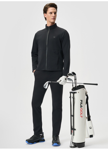 FILA CORE ATHLETICS GOLF STATELY FLORAL Men Woven Jacket (Black / Light Khaki)