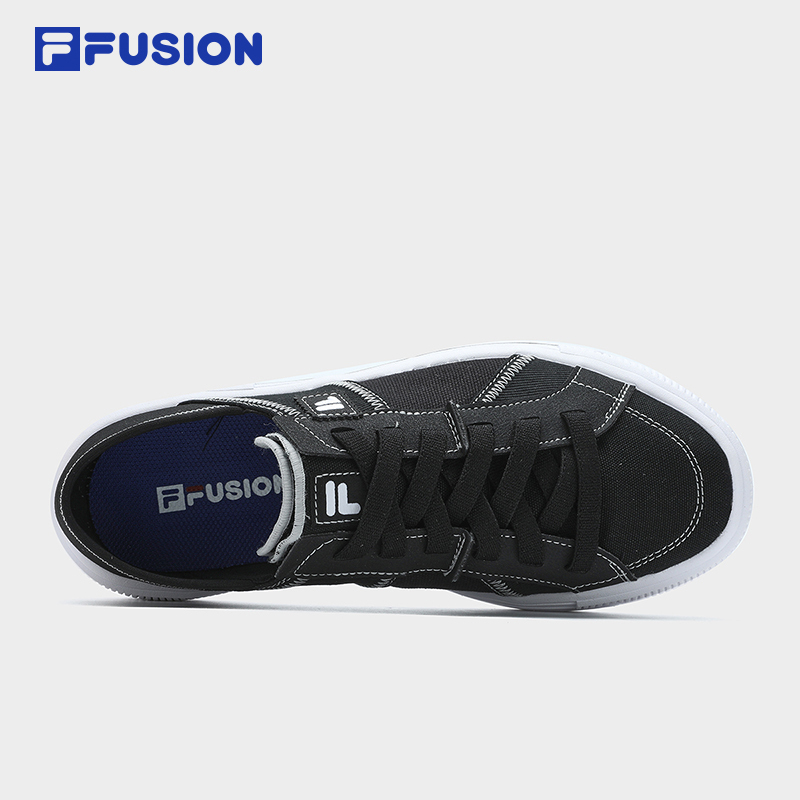 FILA FUSION POP III SE FUSION SKATEBOARDING Women's Lifestyle Sneakers (Black / White / Yellow Shoes)