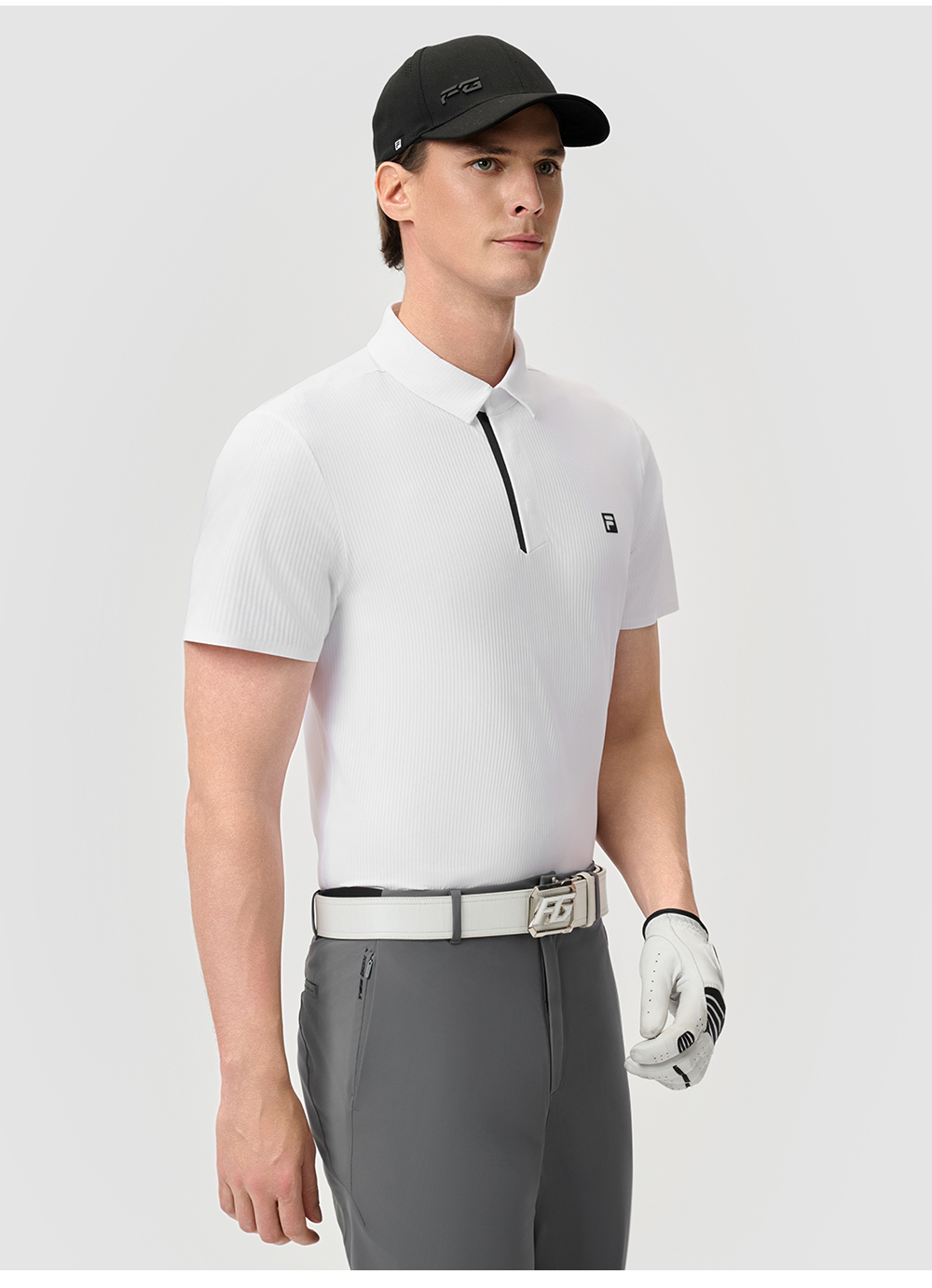 FILA CORE ATHLETICS GOLF Men Polo T-shirt (Black / White)