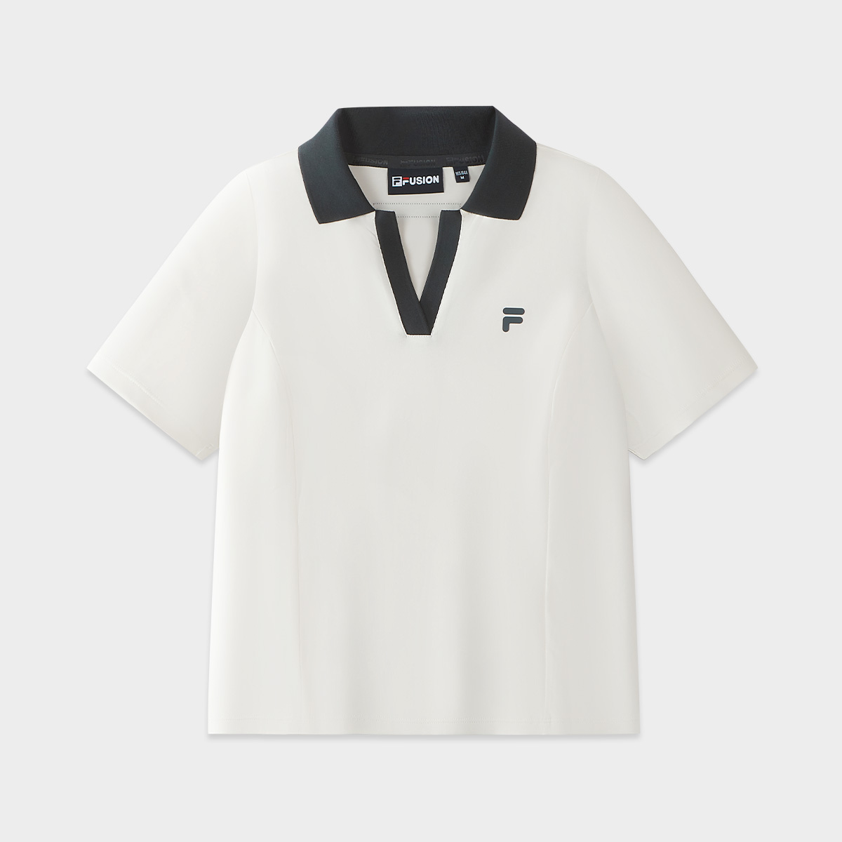 FILA FUSION INLINE Women Knitted Short Sleeve Top