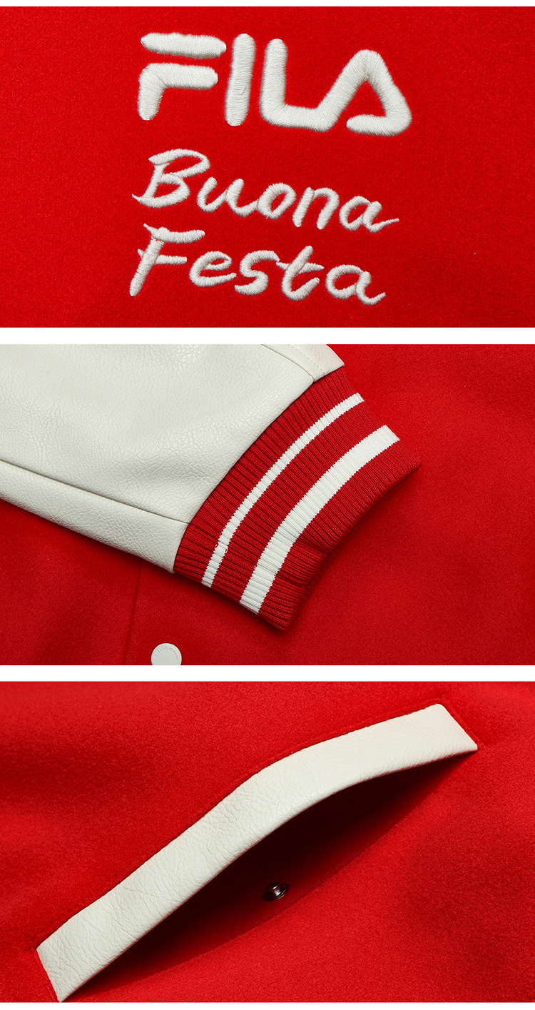 FILA CORE CNY WHITE LINE ORIGINALE Men's Cotton Suit in Red Chinese New Year