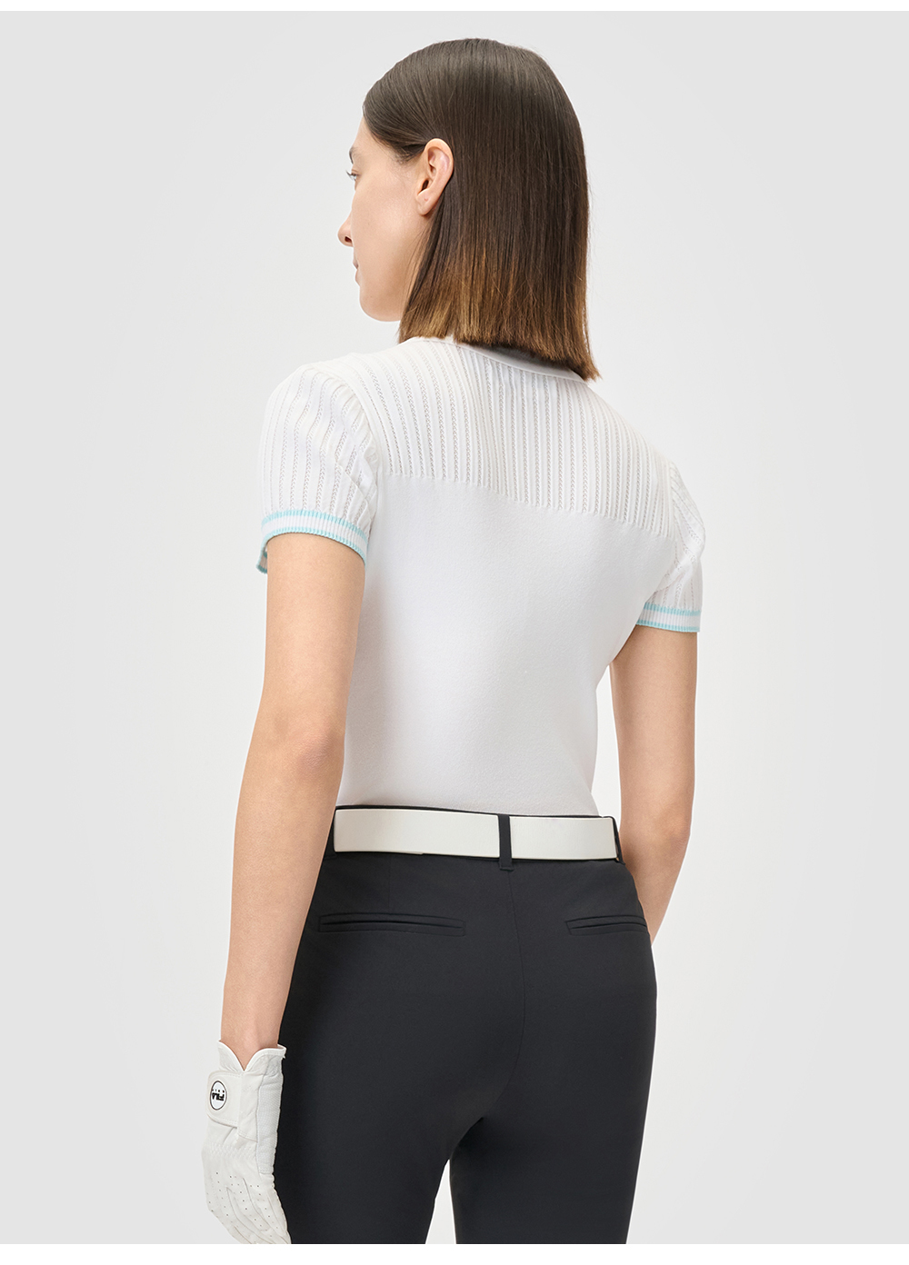 FILA CORE ATHLETICS GOLF Women Knit Sweater (Black / White)