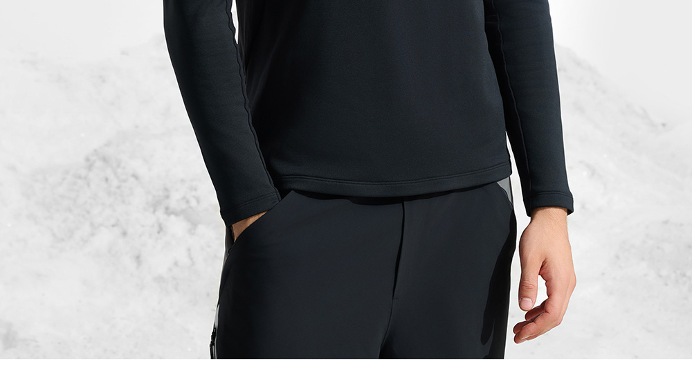FILA CORE ATHLETICS SKI FILA X JAMES JEAN Men Long Sleeve Top (Black / White)