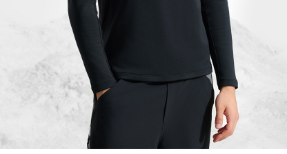 FILA CORE ATHLETICS SKI FILA X JAMES JEAN Men Long Sleeve Top (Black / White)