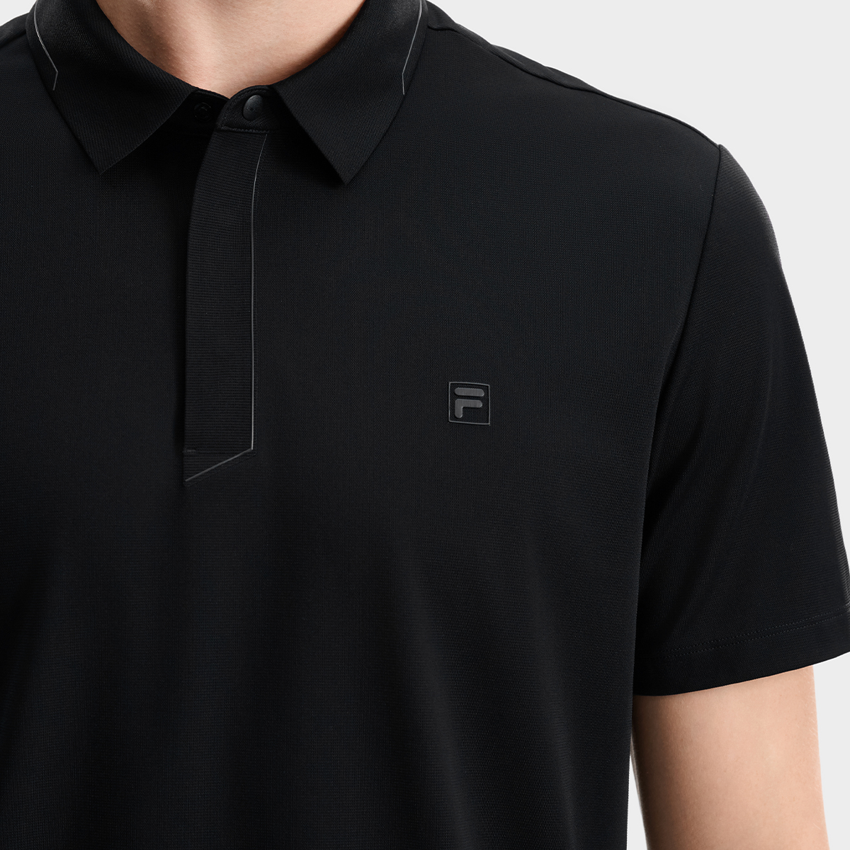 FILA Men Knitted Short Sleeve Polo Shirt