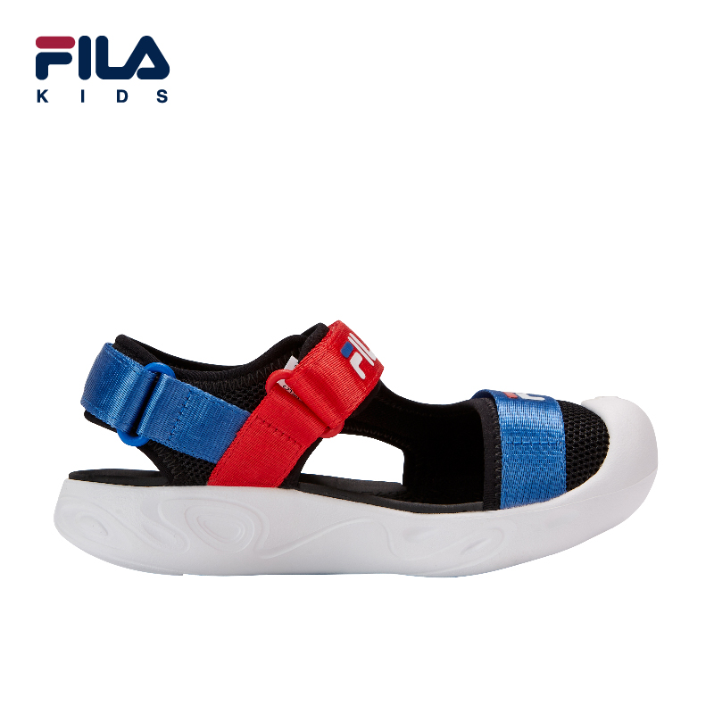 FILA KIDS Boy's HERITAGE Sandals in Black/Blue/Red