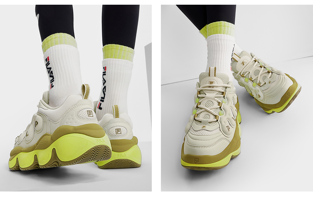 FILA CORE FASHION PEASE Women Sneakers (Peas/ Beige Cream / White)