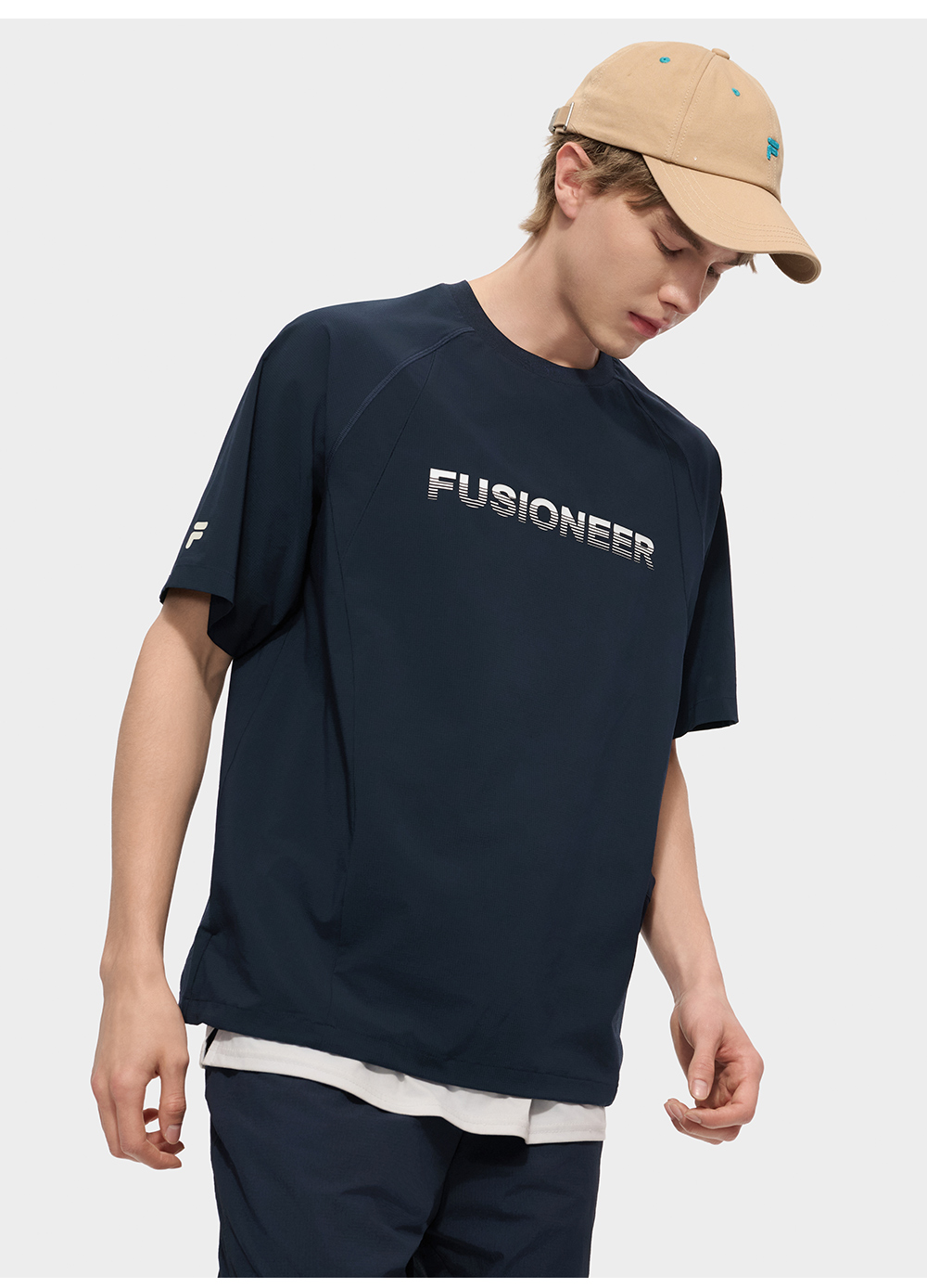 FILA FUSION  FUSION LIFE FUSIONEER DOWNTOWN DRIFT Men Short Sleeve T-shirt (Blue / Green)