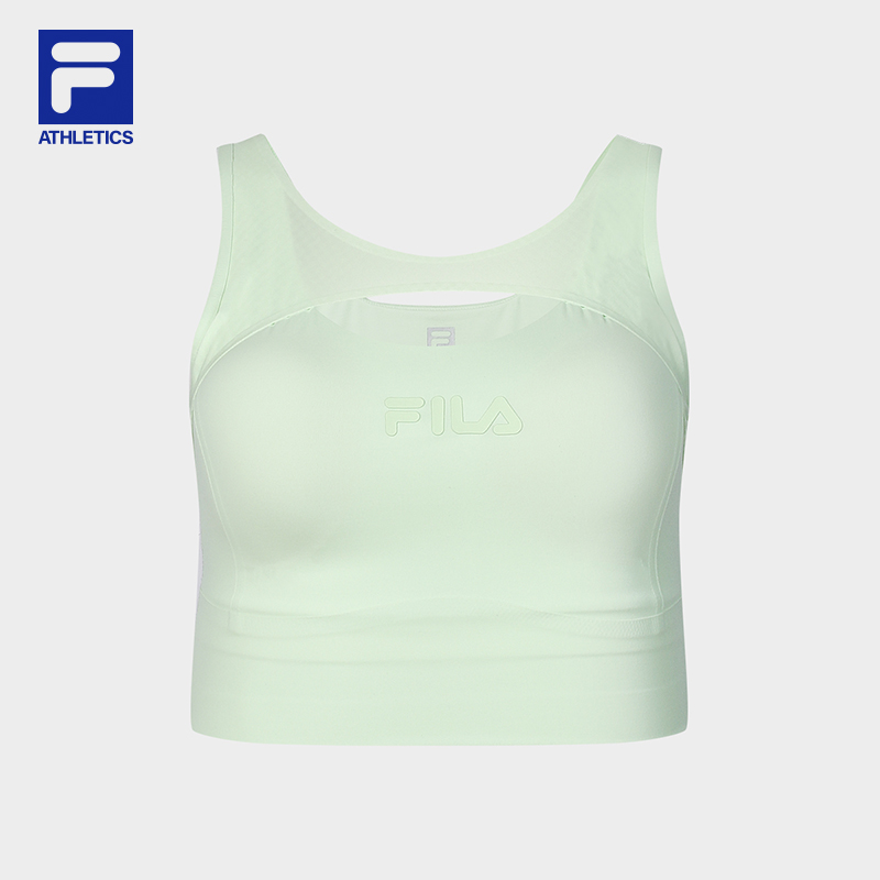 FILA CORE BLACK ATHLETICS FITNESS Women Sports Bra in Light Green