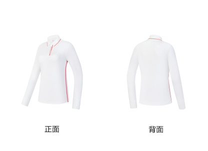 FILA CORE ATHLETICS GOLF (DP WORLD TOUR) Women Long Sleeve Polo (Light Blue / White)