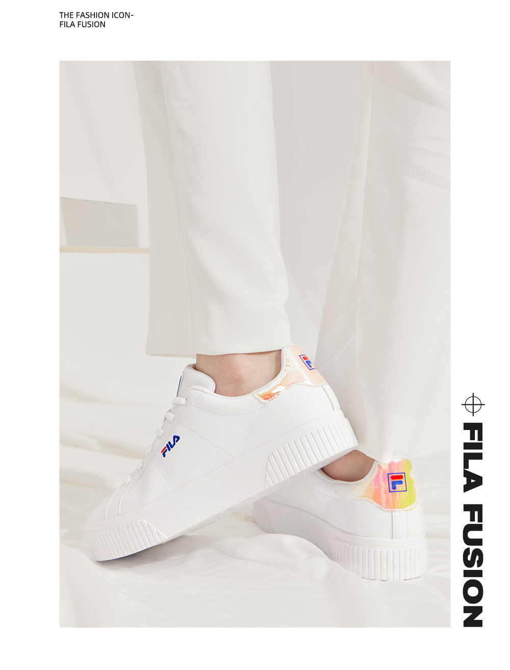 FILA FUSION FASHION COURT DELUXE Women Skate Shoes (White)