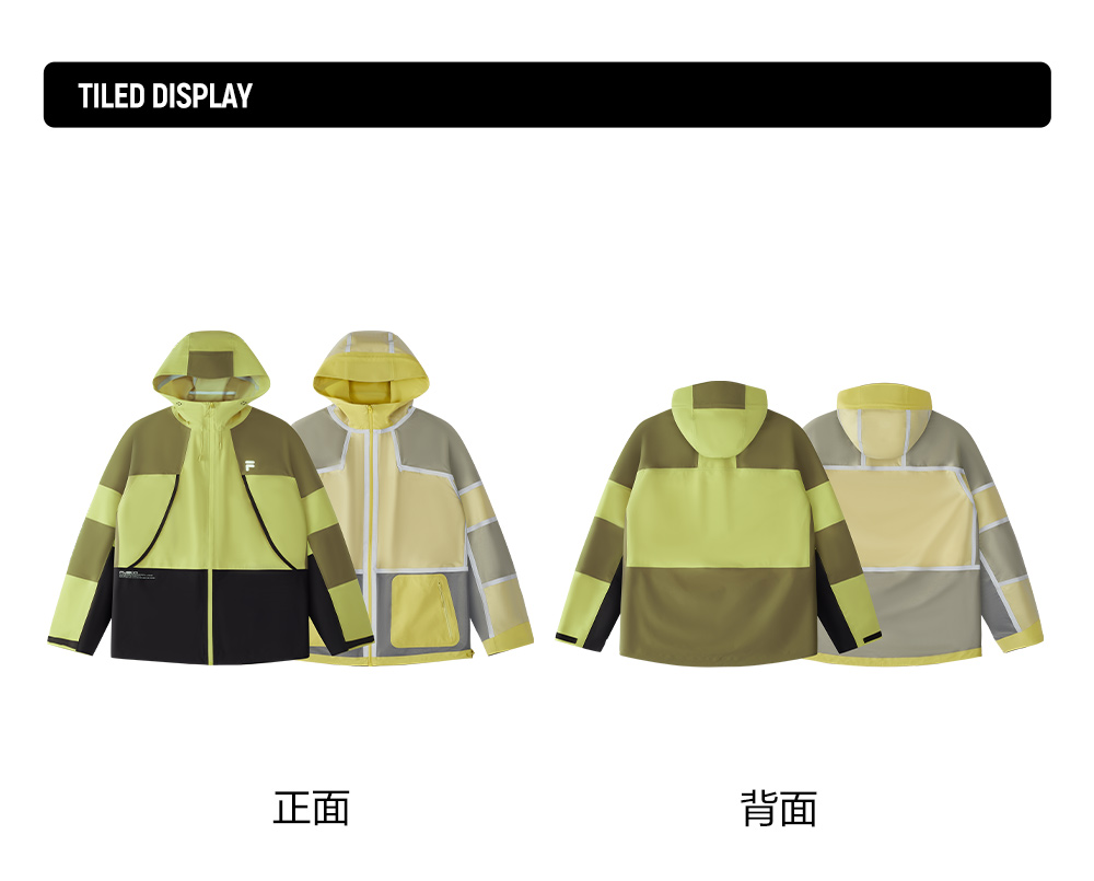FILA FUSION INLINE URBAN TECH VR IN VIRTUAL REALITY Men Two-Way Jacket (Yellow)