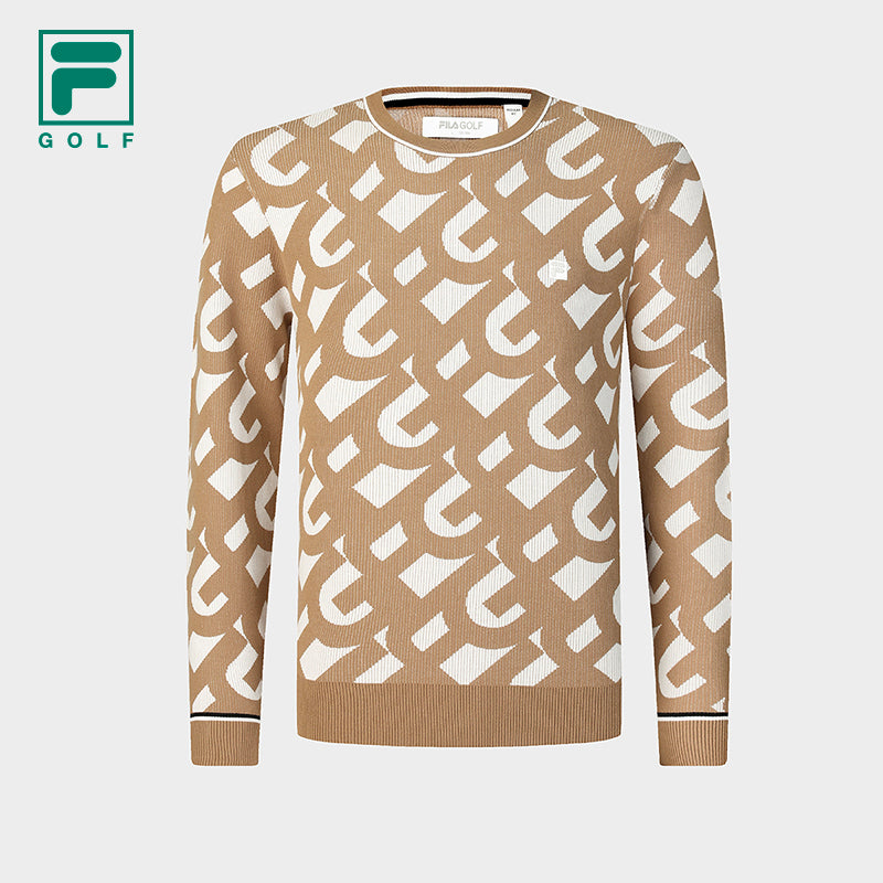 FILA CORE ATHLETICS GOLF BTB LUXURY CLASISSANCE Men Knit Sweater (Beige)
