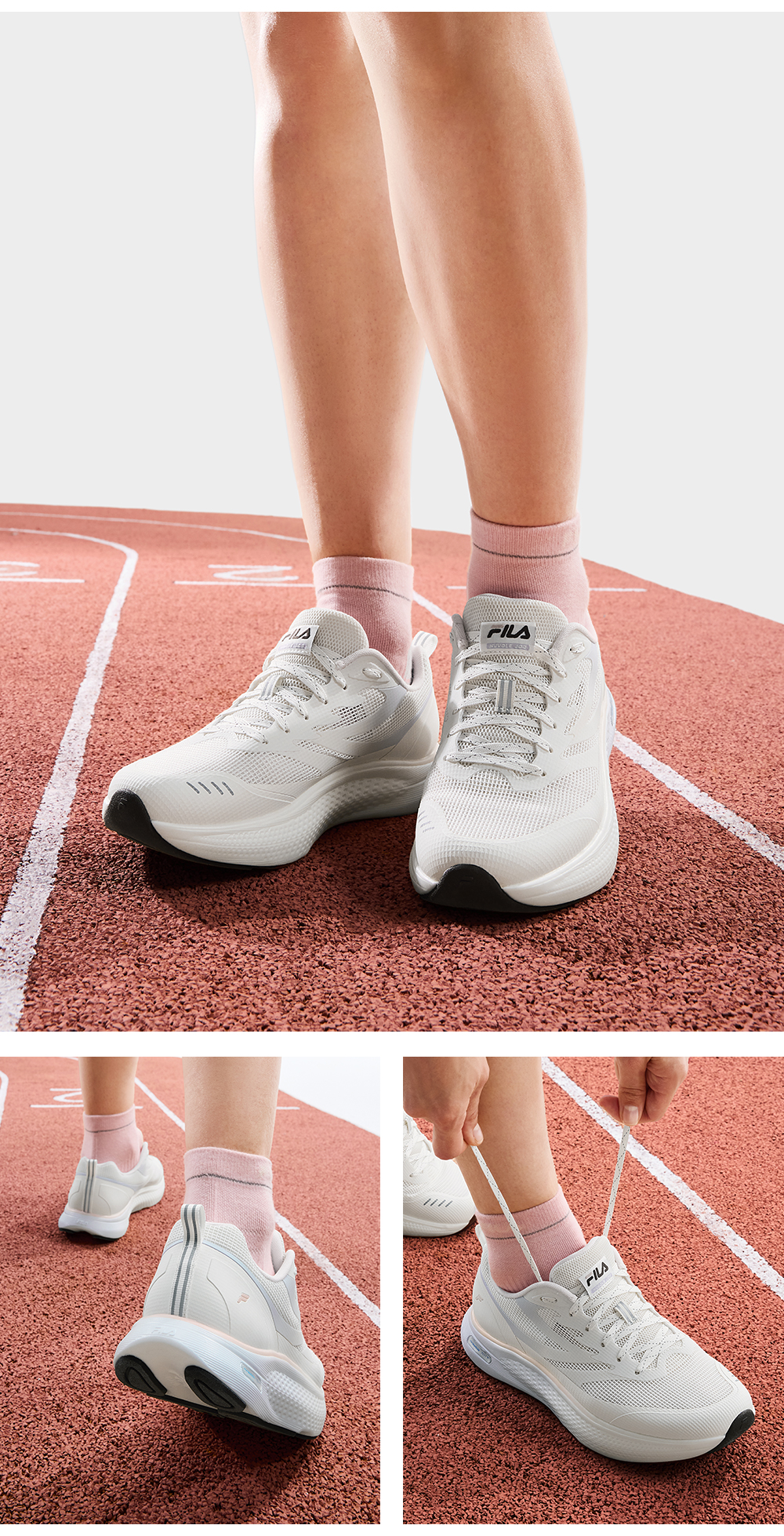 FILA CORE ATHLETICS BOA NUVOLE JOG 1+ Women Road Running Shoes (Grey / White)