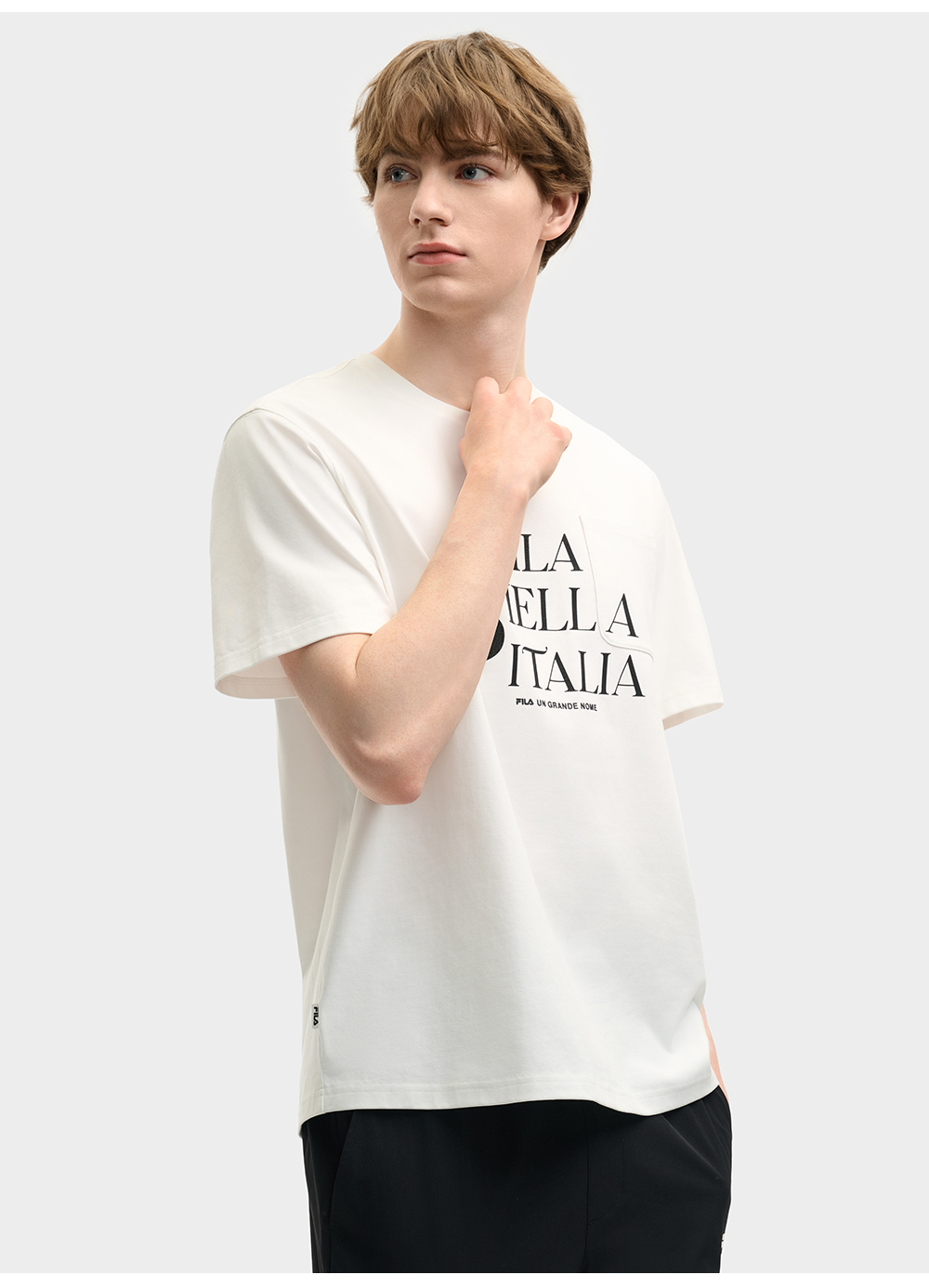 FILA CORE LIFESTYLE ORIGINALE DREAMS ON THE COURT Men Short Sleeves T-Shirt (Pink / White)