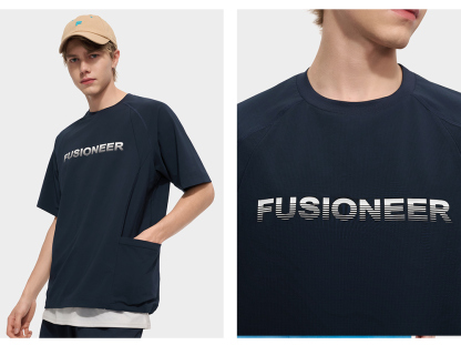 FILA FUSION  FUSION LIFE FUSIONEER DOWNTOWN DRIFT Men Short Sleeve T-shirt (Blue / Green)