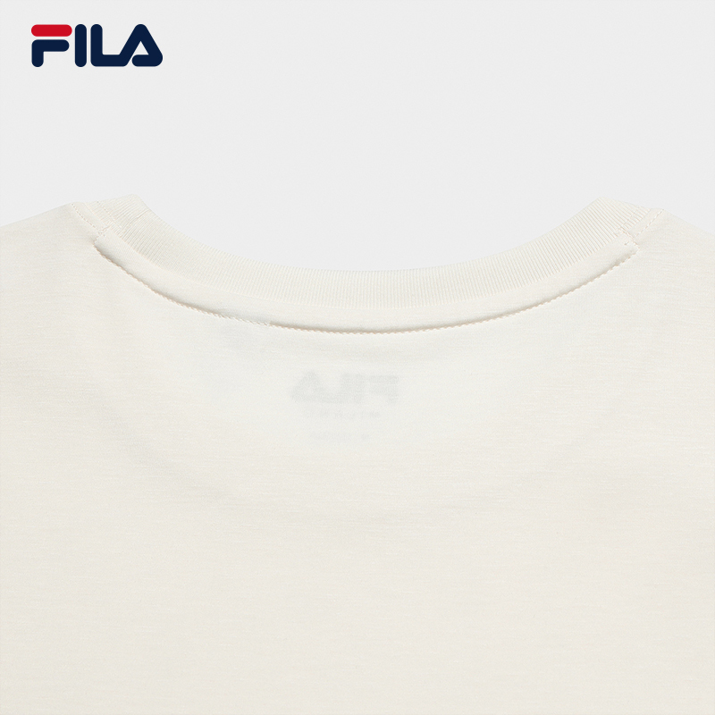 FILA CORE Women MILANO Knitted Short Sleeve Top WHITE
