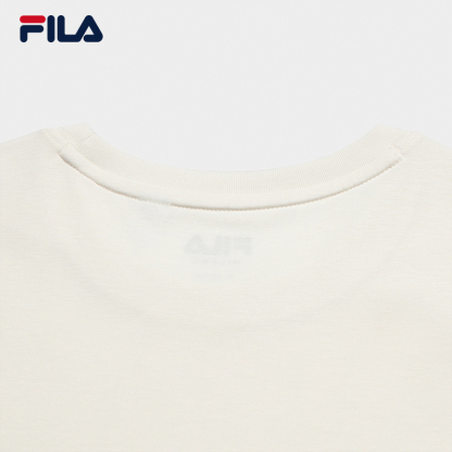 FILA CORE Women MILANO Knitted Short Sleeve Top WHITE