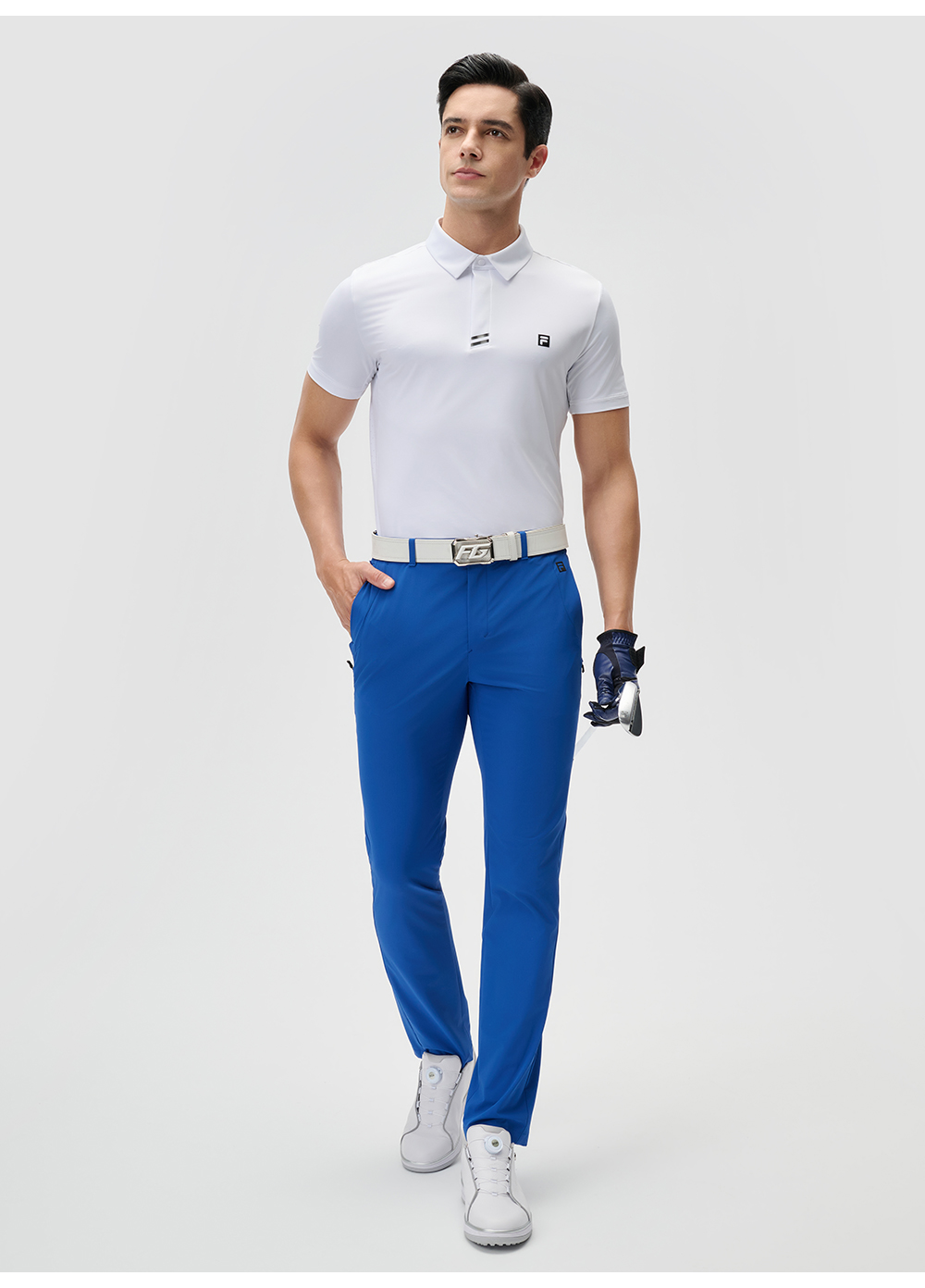 FILA CORE ATHLETICS GOLF2 Men Short Sleeve Polo (Black / Blue / White)