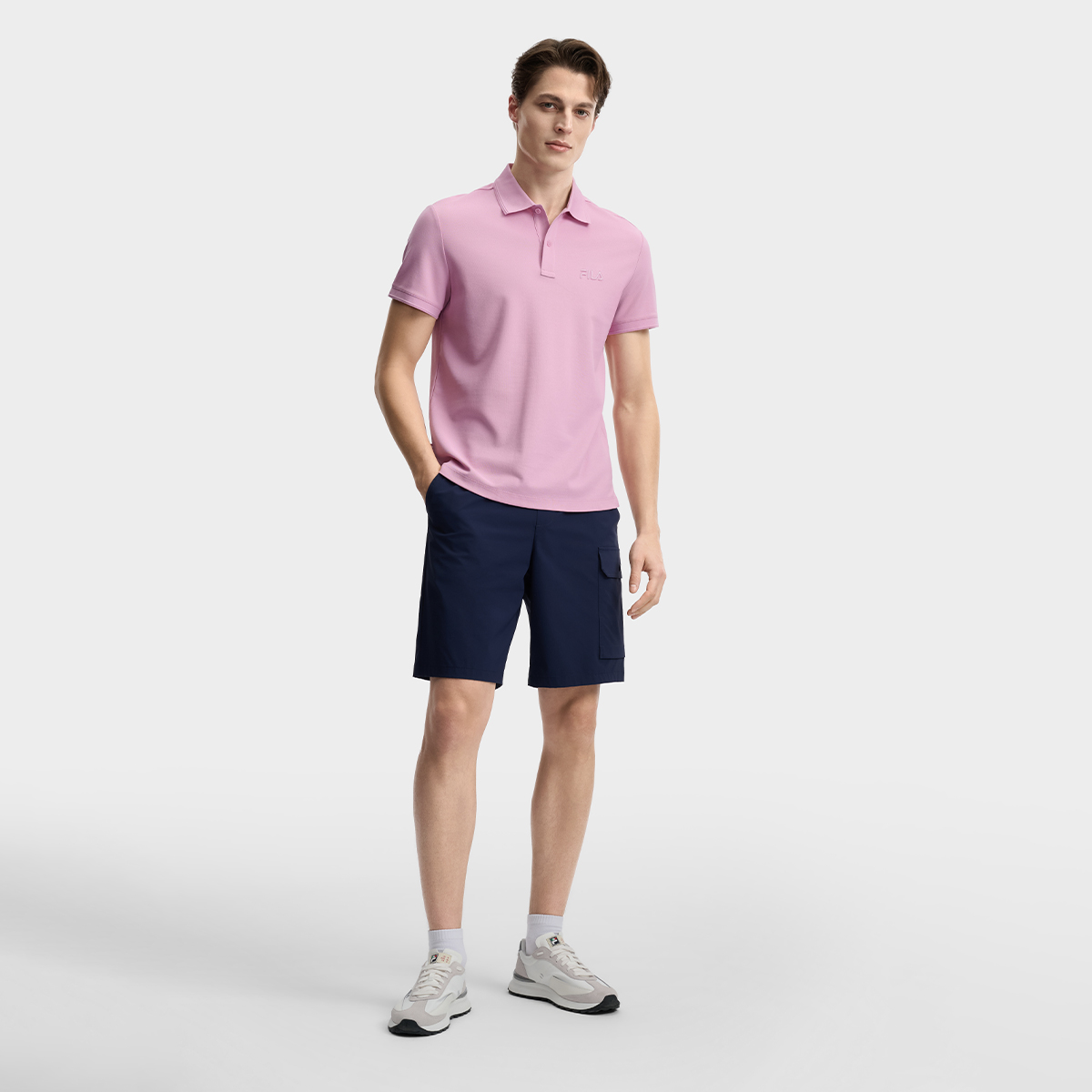 FILA MEN'S HERITAGE Knitted Short Sleeve Polo Shirt