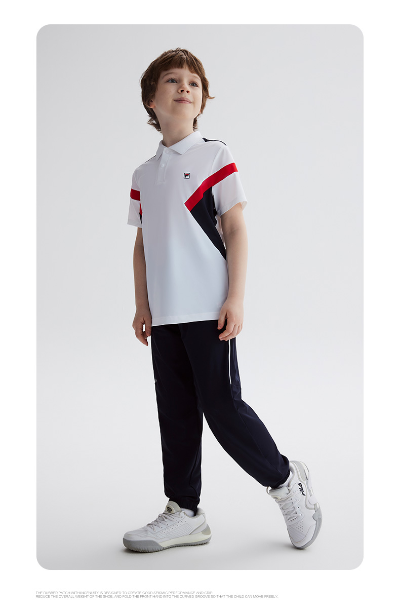 (130-165cm) FILA KIDS ART IN SPORTS PERFORMANCE TENNIS Boy's Knit Pants in Navy