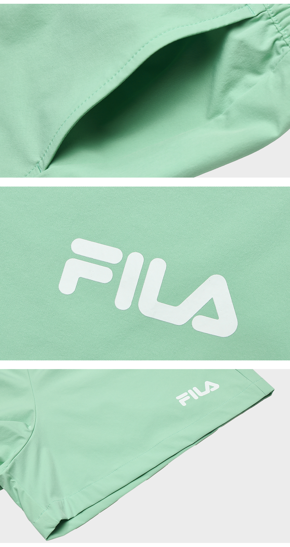 FILA CORE WHITE LINE Women's Woven Shorts (White / Green)