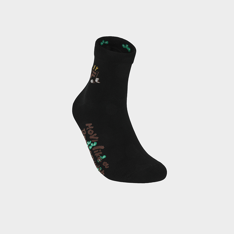 [ CNY Collection ] FILA CORE WHITE LINE ORIGINALE Men's Middle Socks in Black