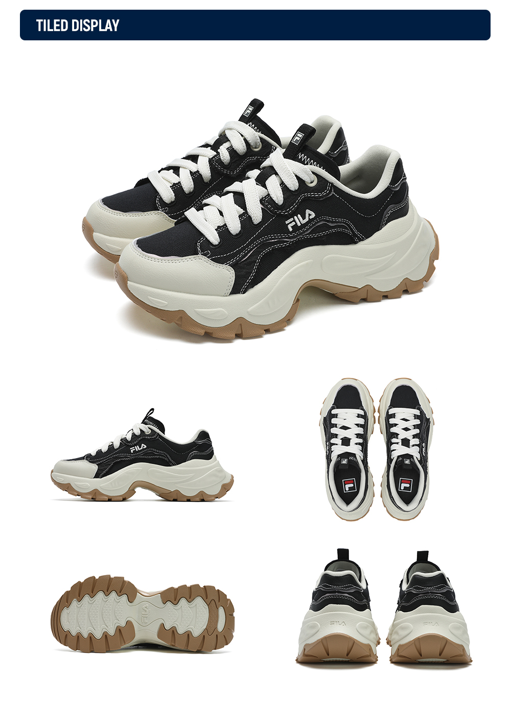 FILA CORE FASHION SOFIA 4 Women Canvas Shoes (Black/ Grey)