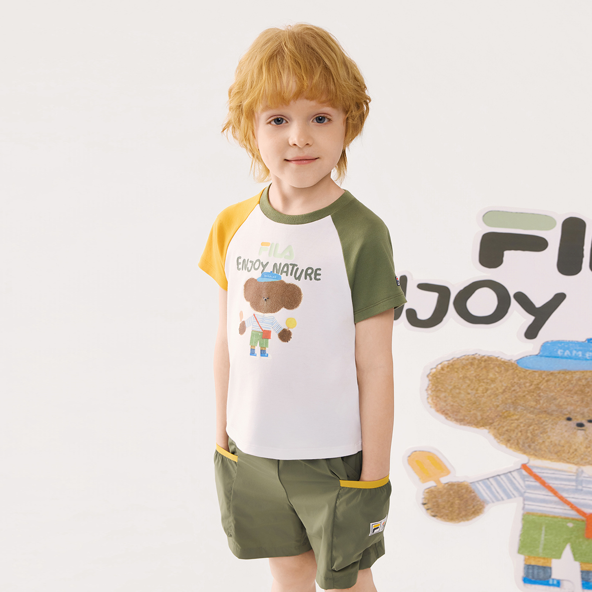 FILA KIDS CROSS OVER Boys Knitted Short Sleeve Top