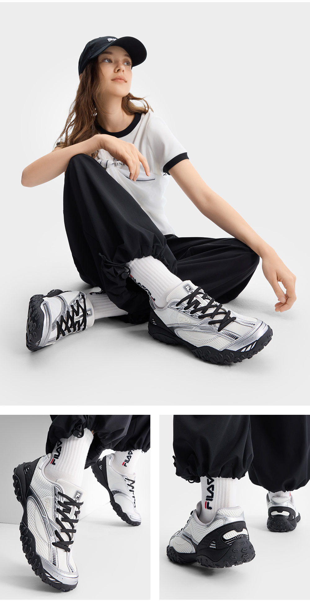 FILA CORE FASHION ECHAPPE 2 Women Sneakers (White/ Pink Grey)