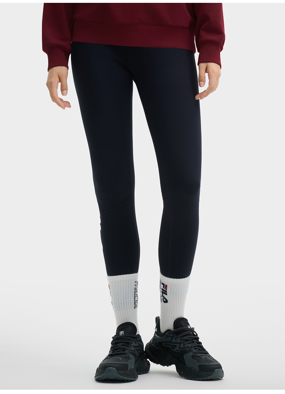 FILA CORE LIFESTYLE FILA ORIGINALE WINTER TENNIS CLUB Women Knitted Leggings (Navy)