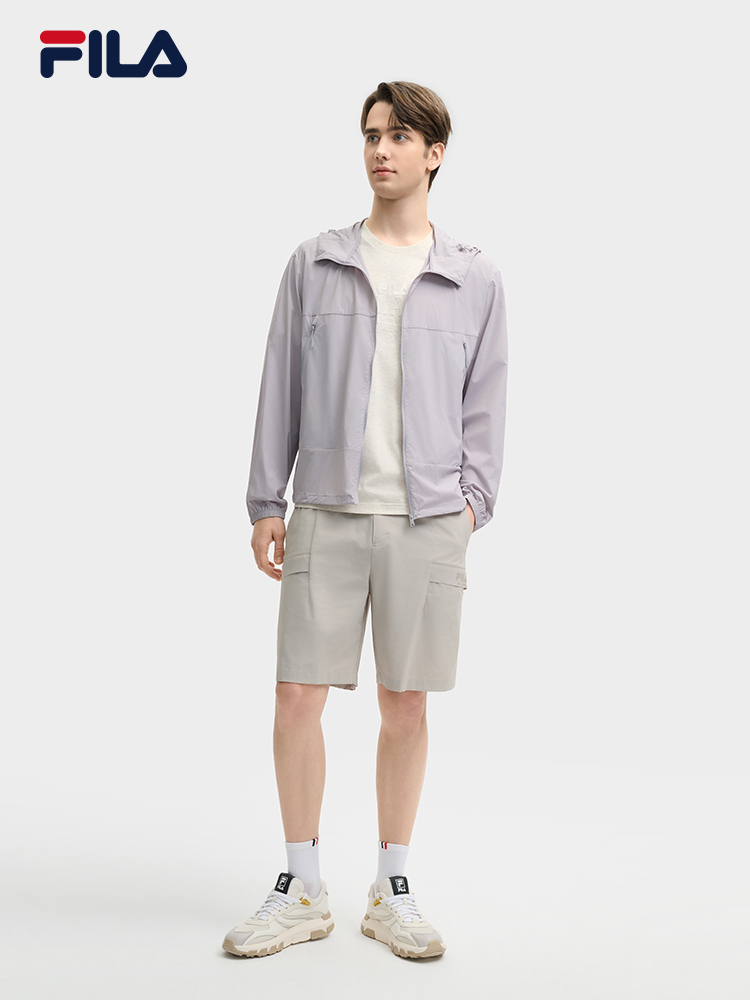 FILA CORE LIFESTYLE MILANO LUXURY CAFFE / FLAT WHITE Men Woven Jacket (Purple)