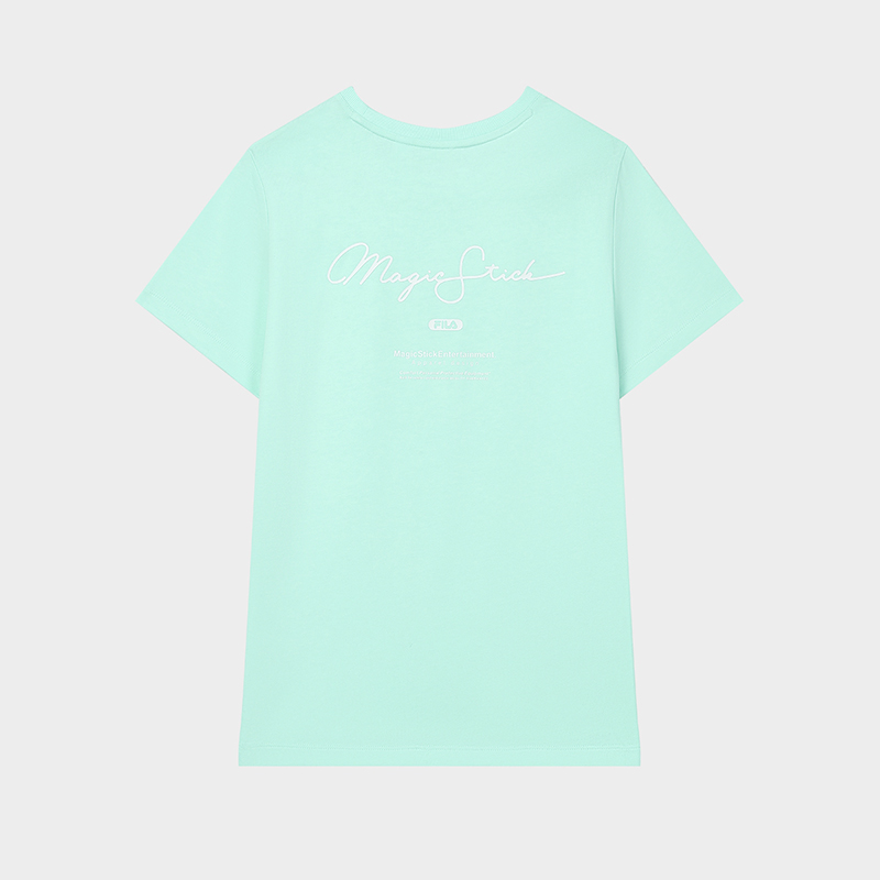 FILA CORE Women's MAGIC STICK WHITE LINE ORIGINALE Short Sleeve T-shirt in Turquoise