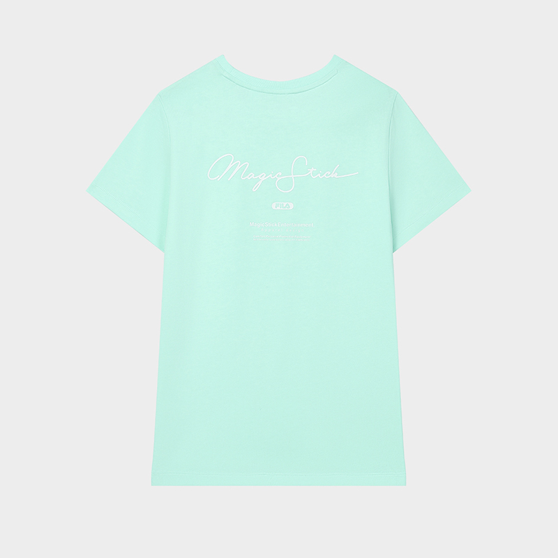 FILA CORE Women's MAGIC STICK WHITE LINE ORIGINALE Short Sleeve T-shirt in Turquoise