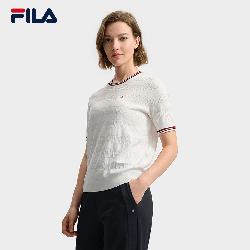 FILA CORE WHITE Weekend City Break Women Knit Sweater White