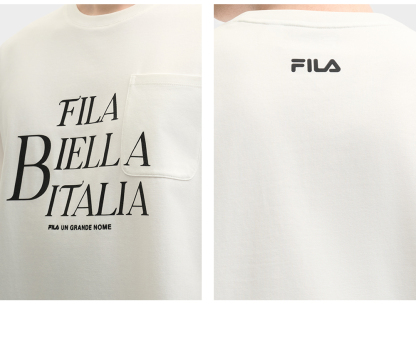 FILA CORE LIFESTYLE ORIGINALE DREAMS ON THE COURT Men Short Sleeves T-Shirt (Pink / White)