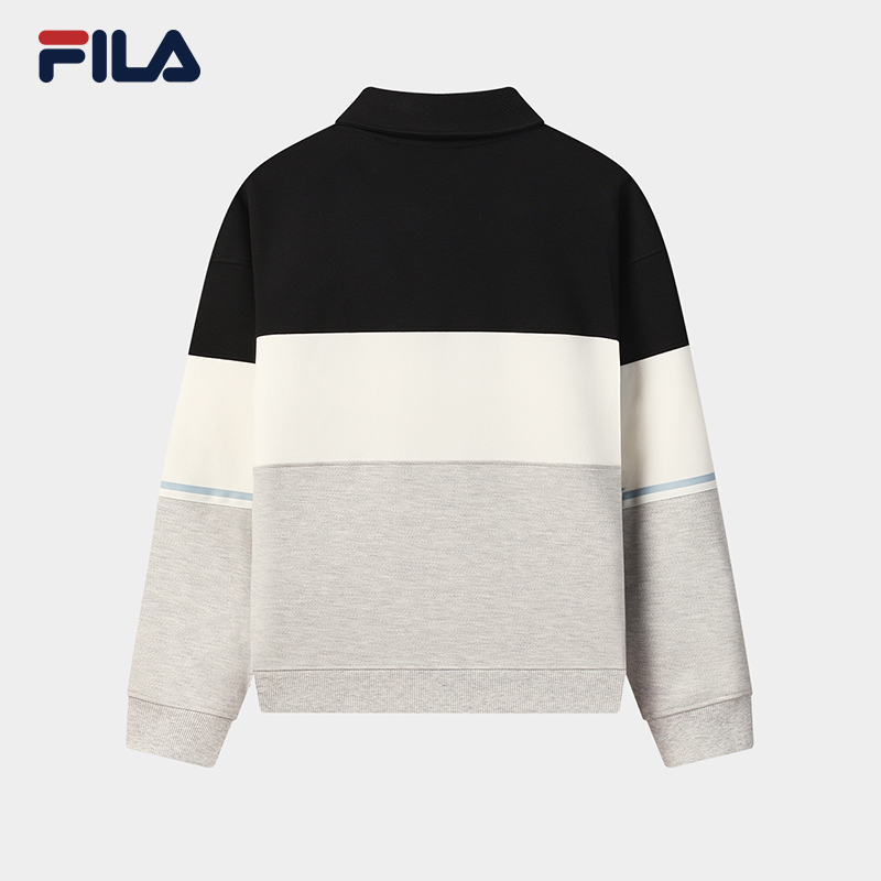 FILA CORE LIFESTYLE FILA ORIGINALE Men Long Sleeve Polo (Black/Ash)