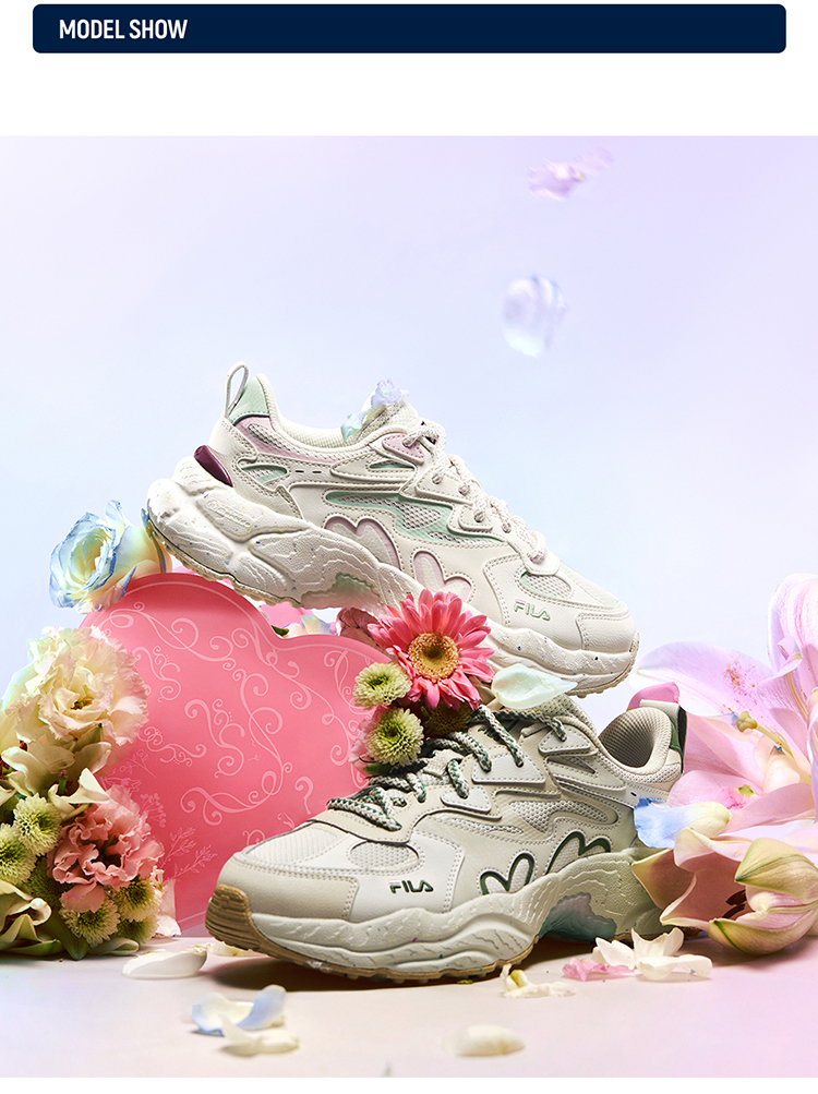 [ Valentine's Day ] FILA CORE FERN V-DAY FASHION MODERNO Womens Sneakers in Pink