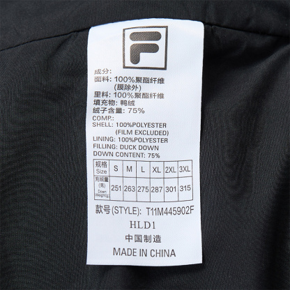FILA FUSION INLINE FUSION LIFE X FUSIONEER 
FIELD OF CLASSIC Men Down Jacket (Black)